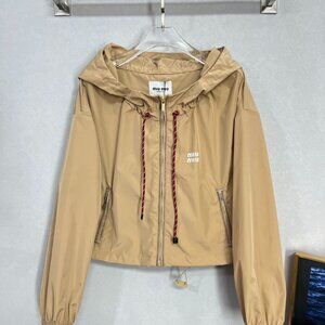 Miu Miu Nylon Hooded Jacket & Shorts Set Sz M